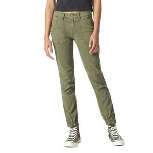 Mavi Ivy Slim Cargo Pants, Women's 27, Mid-Rise, Bunched Hem, Cropped Ankles